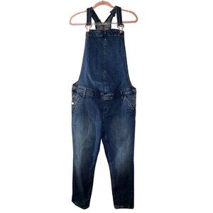Gap Maternity Denim Overalls Large Comfortable Sustainable Chic Blue Jeans